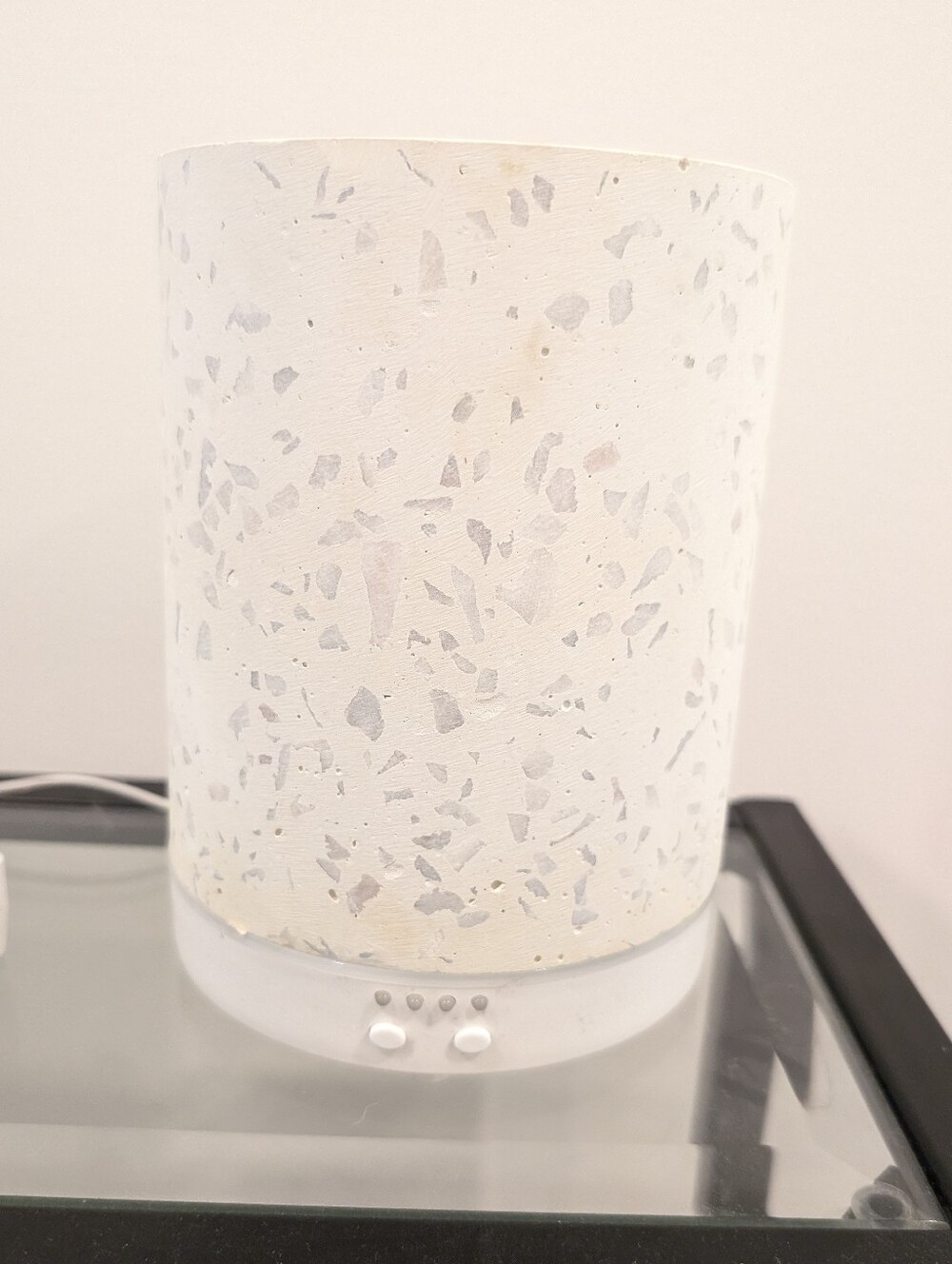 Edens Garden Terrazzo Stone Ultrasonic Essential Oil Diffuser White